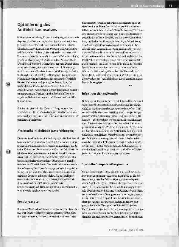 Vorschauseite 5: Antibiotika im ambulanten und stationären Bereich