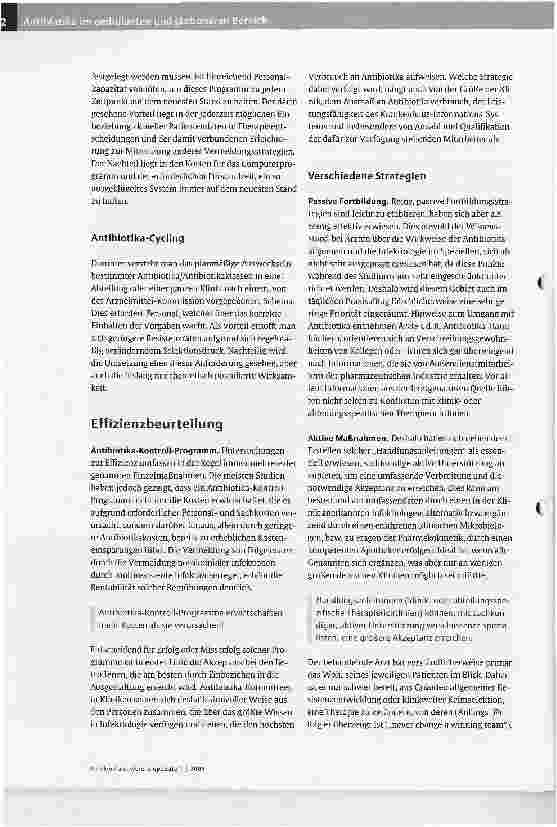 Vorschauseite 6: Antibiotika im ambulanten und stationären Bereich