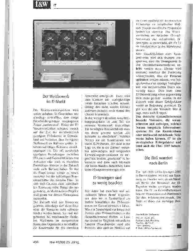 Vorschauseite 3: Licht am Ende des Tunnels?Antworten nach einem Besuch der ITeG 2006