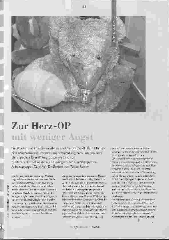 Vorschauseite 1: Zur Herz-OP mit weniger Angst