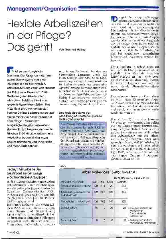Vorschauseite 1: Flexible Arbeitszeiten in der Pflege? Das geht!