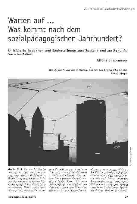 Vorschauseite 1: Warten auf ... Was kommt nach demsozialpädagogischen Jahrhundert?