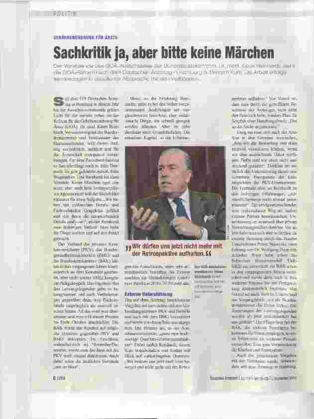 Vorschauseite 1: Sachkritik ja, aber bitte keine Märchen