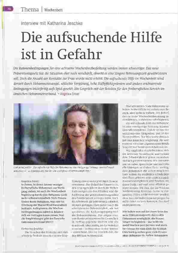 Vorschauseite 1: Die aufsuchende Hilfe ist in Gefahr