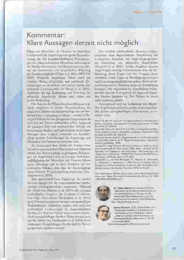 Vorschauseite 1: Kommentar: Klare Aussagen derzeit nicht möglich