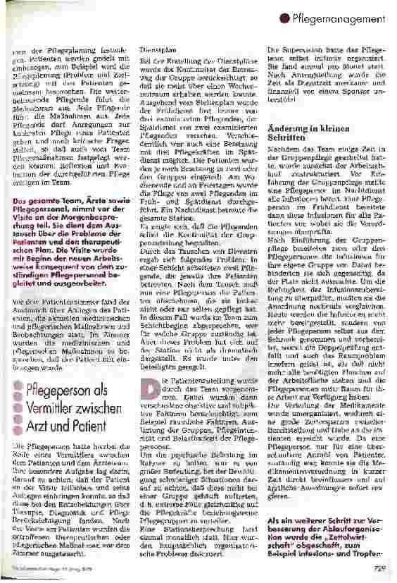 Vorschauseite 2: Gruppenpflege - Wege zur patientenorientierten Pflege 2. Teil: Darstellung der Gruppenpflege anhand eines Beispiels