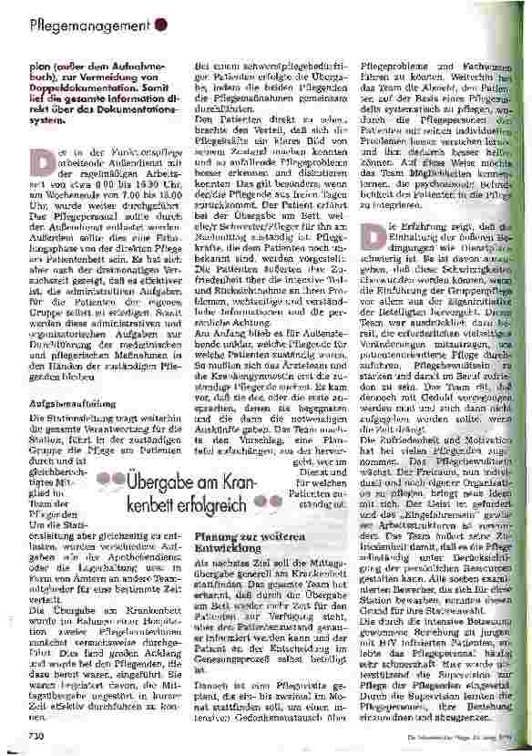 Vorschauseite 3: Gruppenpflege - Wege zur patientenorientierten Pflege 2. Teil: Darstellung der Gruppenpflege anhand eines Beispiels