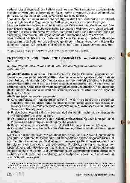Vorschauseite 1: Entsorgung von Krankenhausabfällen Fortsetzung und Schluß