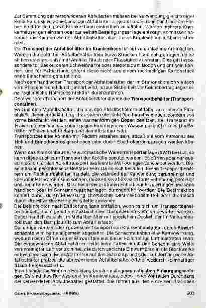 Vorschauseite 2: Entsorgung von Krankenhausabfällen Fortsetzung und Schluß