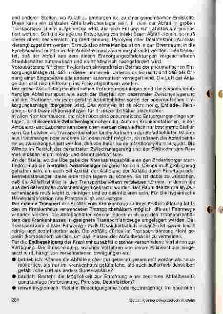 Vorschauseite 3: Entsorgung von Krankenhausabfällen Fortsetzung und Schluß