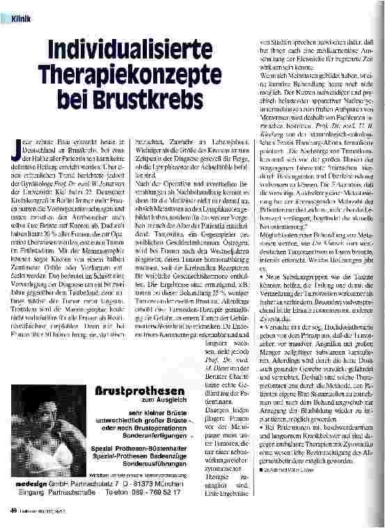 Vorschauseite 1: Individualisierte Therapiekonzepte bei Brustkrebs