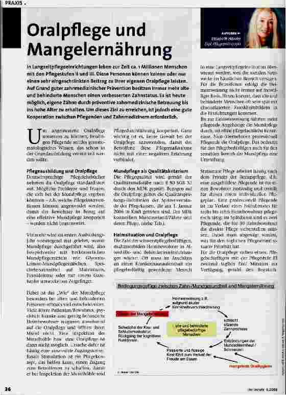 Vorschauseite 1: Oralpflege und Mangelernährung