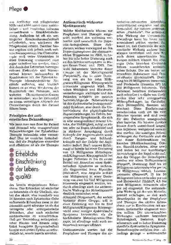 Vorschauseite 3: Übelkeit und Erbrechen bei zytostatischer Tumortherapie