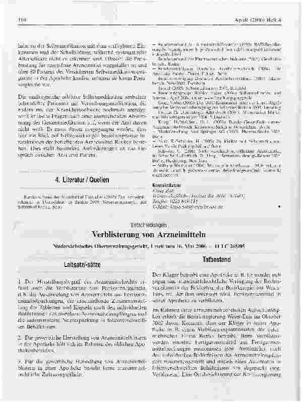 Vorschauseite 1: Verblisterung von Arzneimitteln
