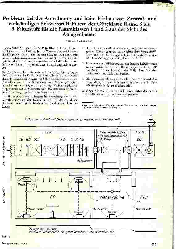 Vorschauseite 1: Probleme bei der Anordnung und beim Einbau von Zentral und endständigen Schwebstofffiltern der Güteklasse R und S als 3 Filterstufe für