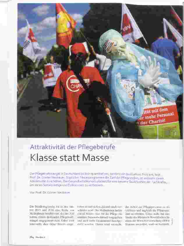 Vorschauseite 1: Attraktivität der Pflegeberufe Klasse statt Masse