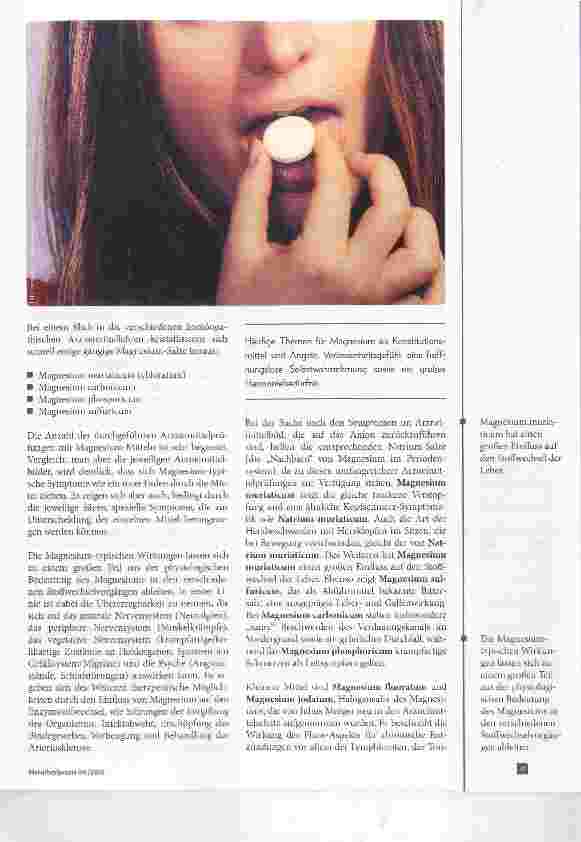 Vorschauseite 2: Magnesium-Salze in der naturheilkundlichen Therapie