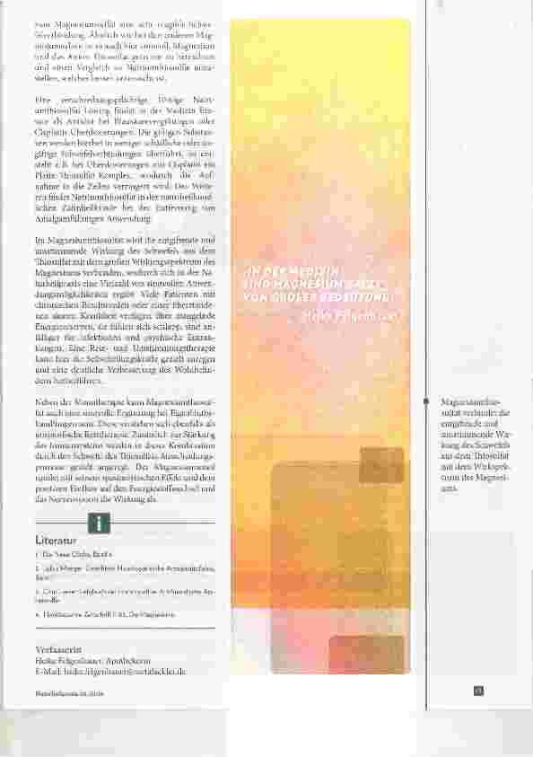 Vorschauseite 4: Magnesium-Salze in der naturheilkundlichen Therapie
