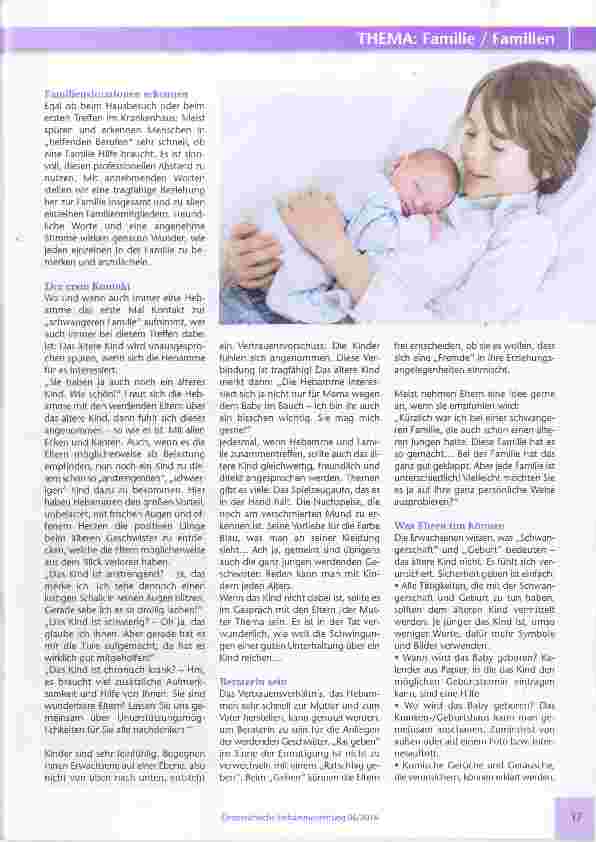 Vorschauseite 2: Wenn Kinder große Geschwister werden Hebammen ermutigen!