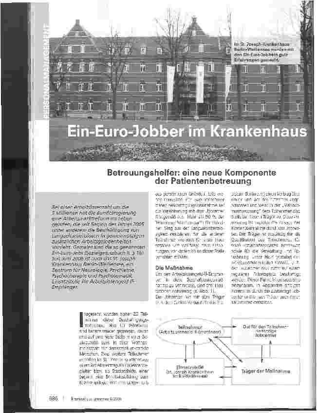 Vorschauseite 1: Ein- Euro- Jobber im Krankenhaus