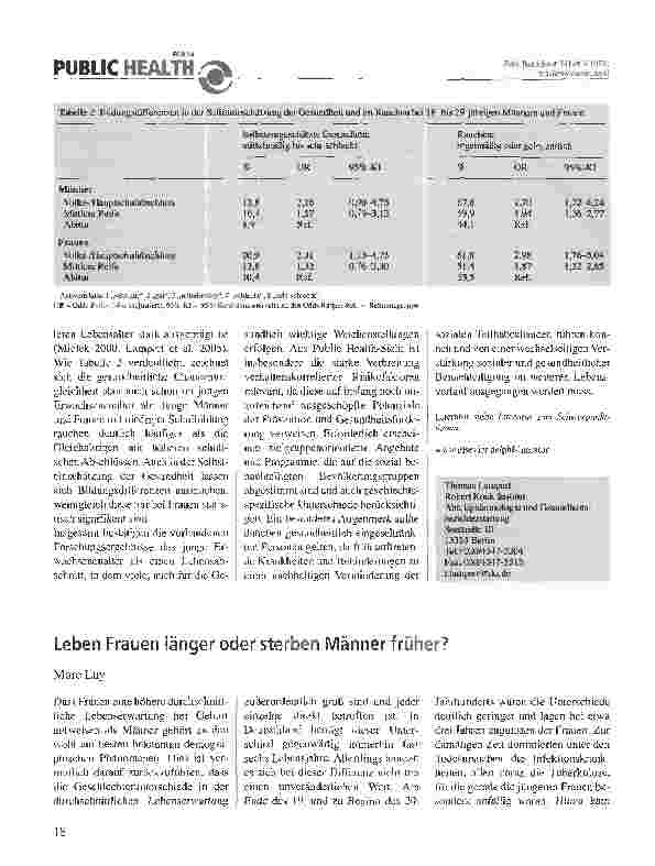 Vorschauseite 3: Gesundheitliche Risiken und Ressourcen junger Erwachsener