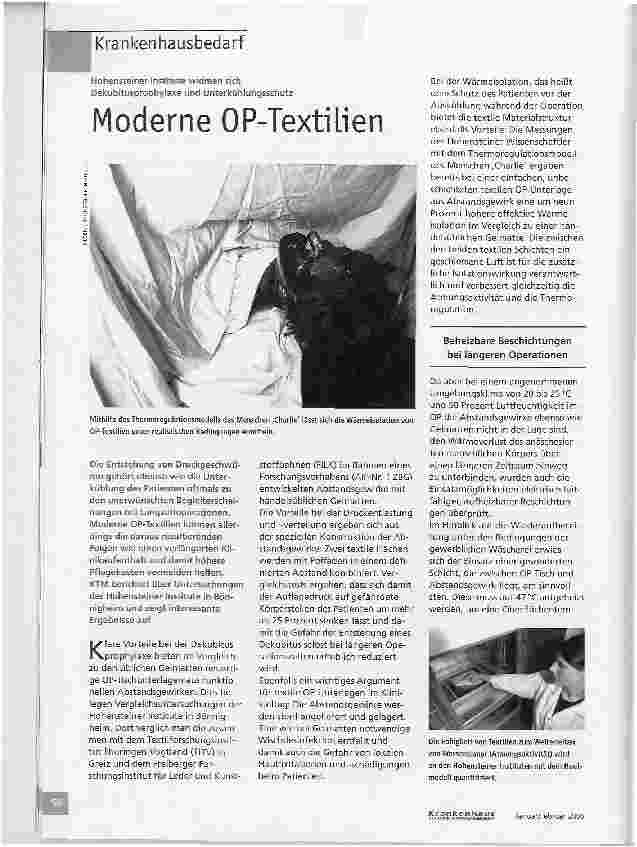 Vorschauseite 1: Moderne OP-Textilien
