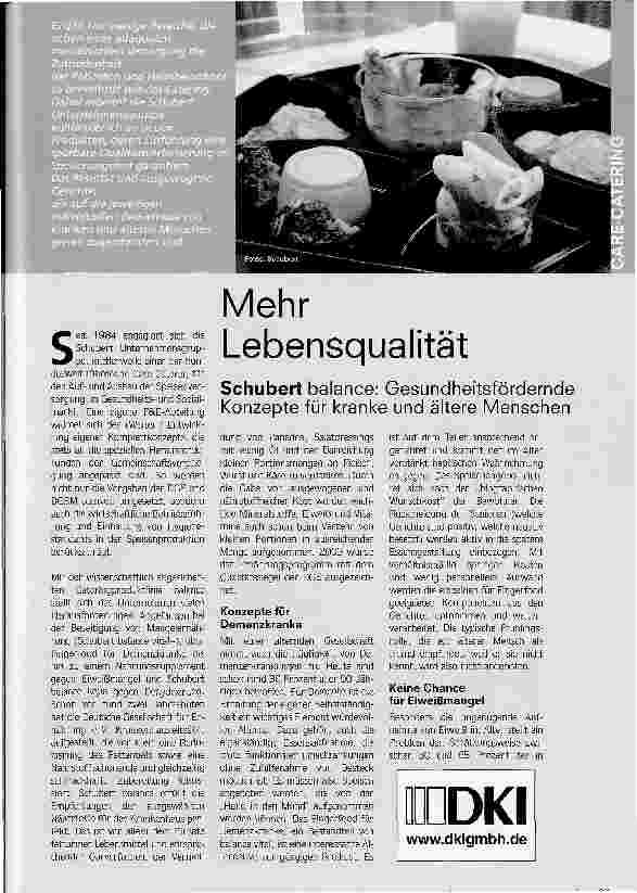 Vorschauseite 1: Mehr Lebensqualität