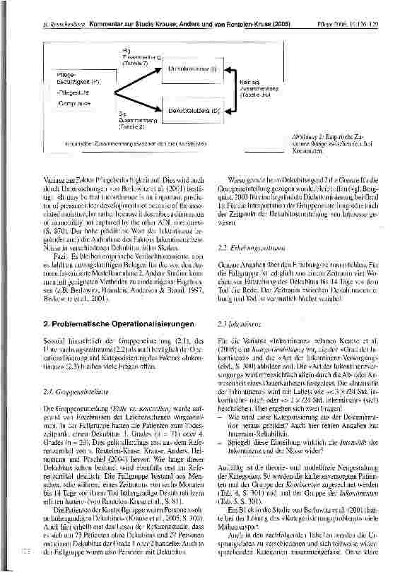 Vorschauseite 2: Kommentar zur Studie von Krause, Anders und von Rentelen-Kruse (2005): Inkontinenz als Risikofaktor für Dekubitus hält kritischer Überprüfung nicht stand