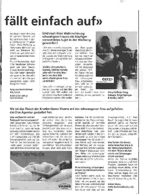 Vorschauseite 2: Was sagen die Werber? - Eine schwangere Frau fällt einfach auf