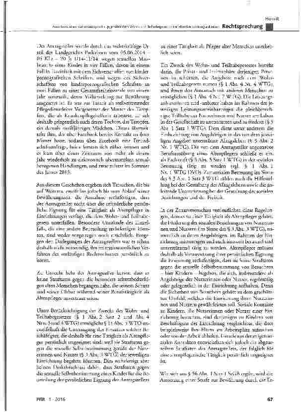 Vorschauseite 3: Ausschluss eines Verbotsausspruchs gegenüber dem Wohnund Teilhabegesetz unterfallenden Leistungsanbietern 1