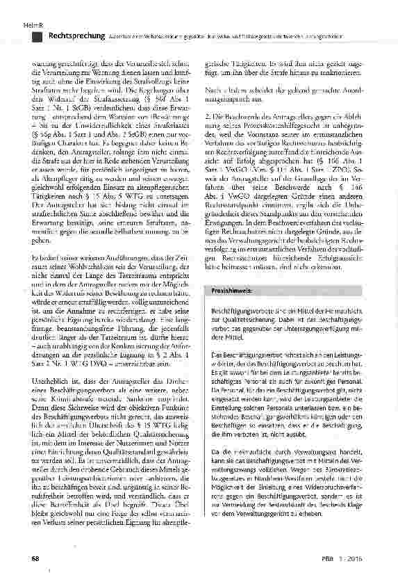 Vorschauseite 4: Ausschluss eines Verbotsausspruchs gegenüber dem Wohnund Teilhabegesetz unterfallenden Leistungsanbietern 1