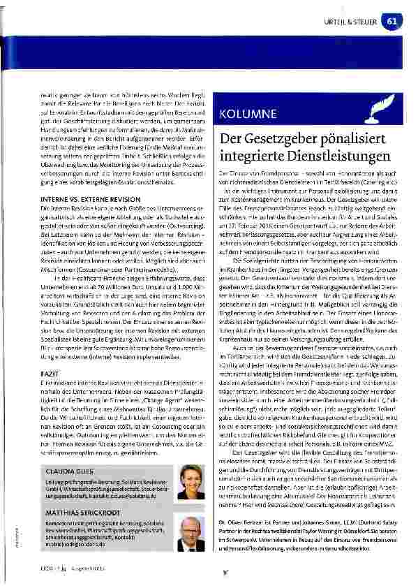 Vorschauseite 2: Quo vadis