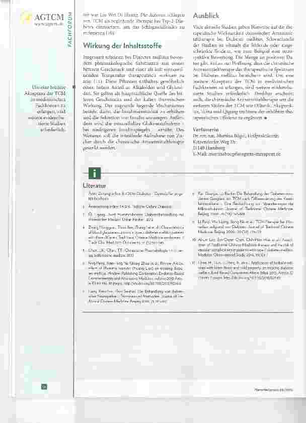 Vorschauseite 4: Behandlung des Typ-2-Diabetes mit Traditioneller Chinesischer Medizin