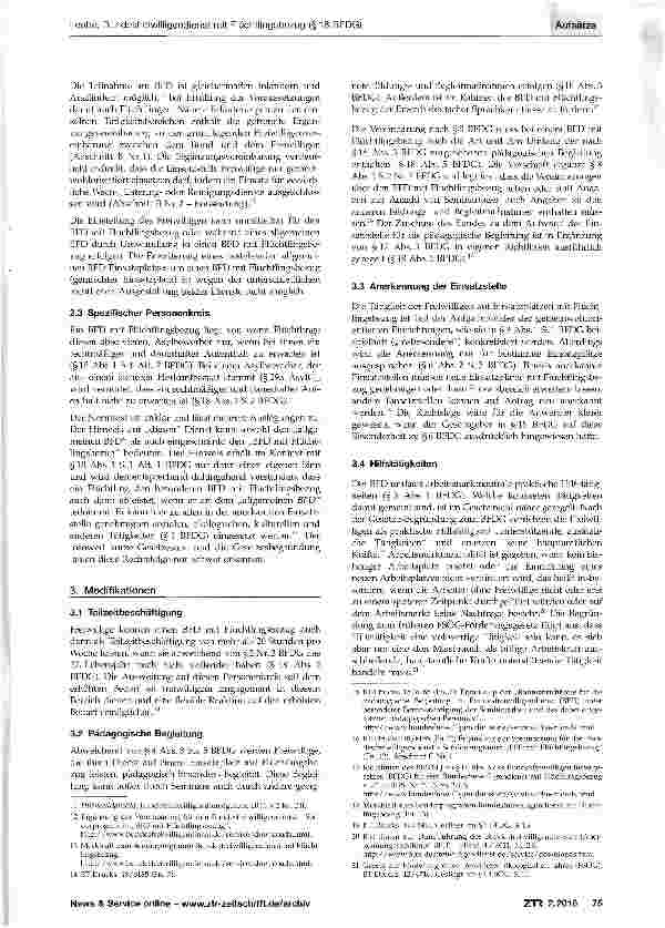 Vorschauseite 2: Bundesfreiwilligendienst mit Flüchtlingsbezug (§18 BFDG)