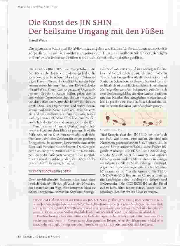 Vorschauseite 1: Die Kunst des JIN SHIN Der heilsame Umgang mit den Füßen