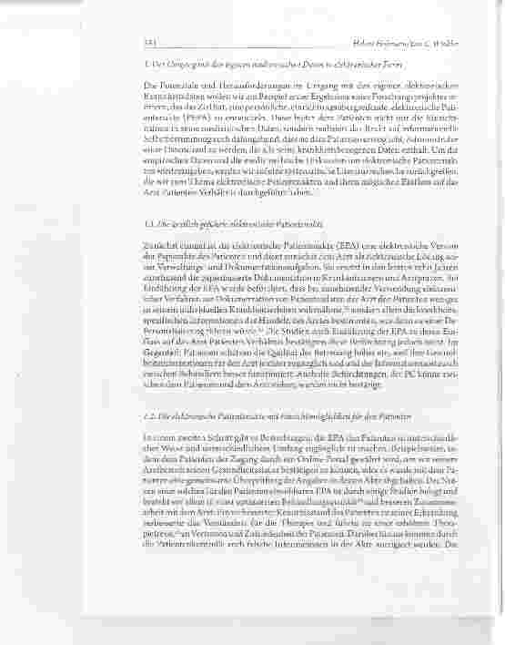 Vorschauseite 4: Der vorinformierte Patient zum Umgang mit eigenen elektronischen Gesundheitsdaten und medizinischen Informationen aus dem Internet: Datenlage und medizinethischeÜberlegungen