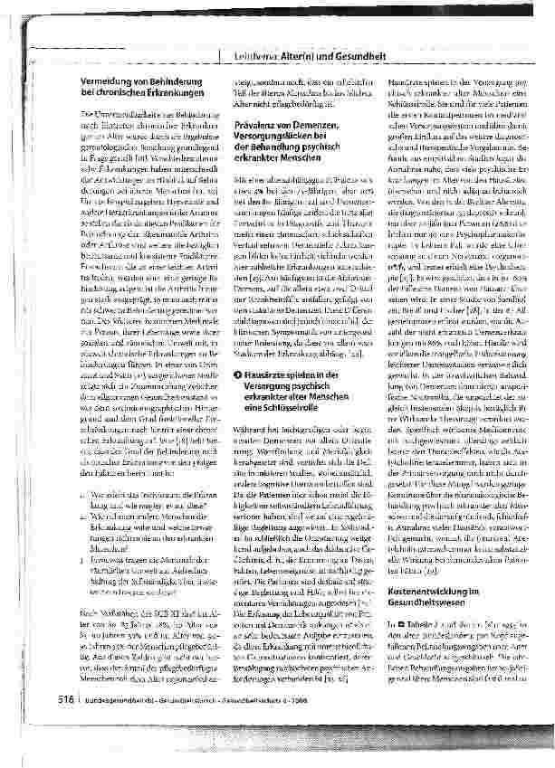Vorschauseite 4: Alterspolitik und Gesundheit
