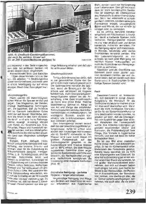 Vorschauseite 5: Edelstahl in Altenheimküchen / Historisch und fachlich betrachtet
