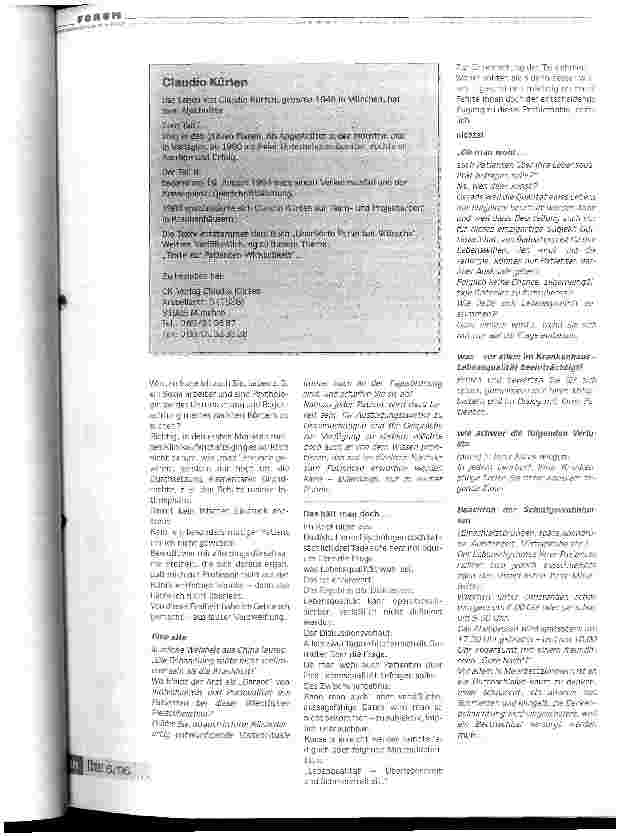 Vorschauseite 2: Unerhörte Patienten-Wünsche