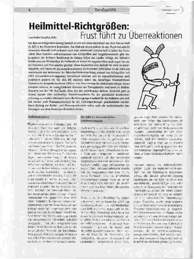 Vorschauseite 1: Heilmittel-Richtgrößen: Frust führt zu Überreaktionen