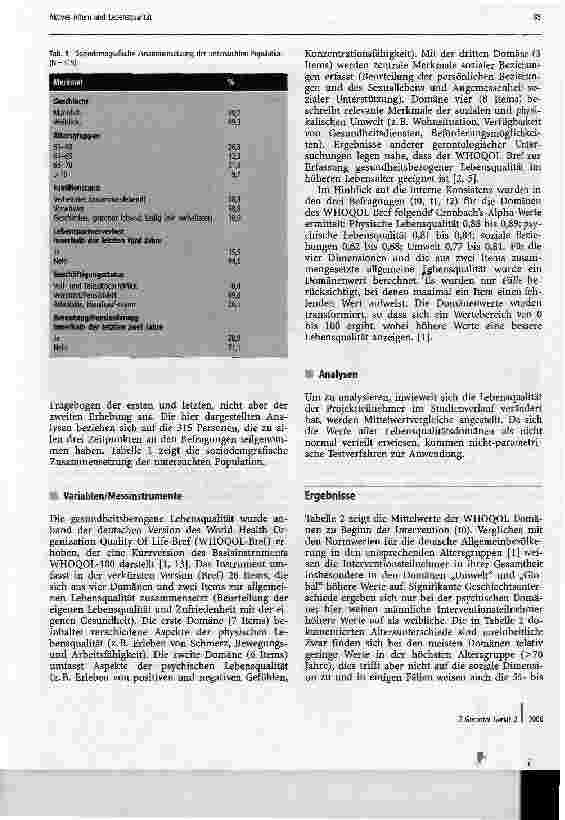 Vorschauseite 4: Aktives Altern und LebensqualitätEvaluationsergebnisse eines WHO-Demonstrationsprojektes