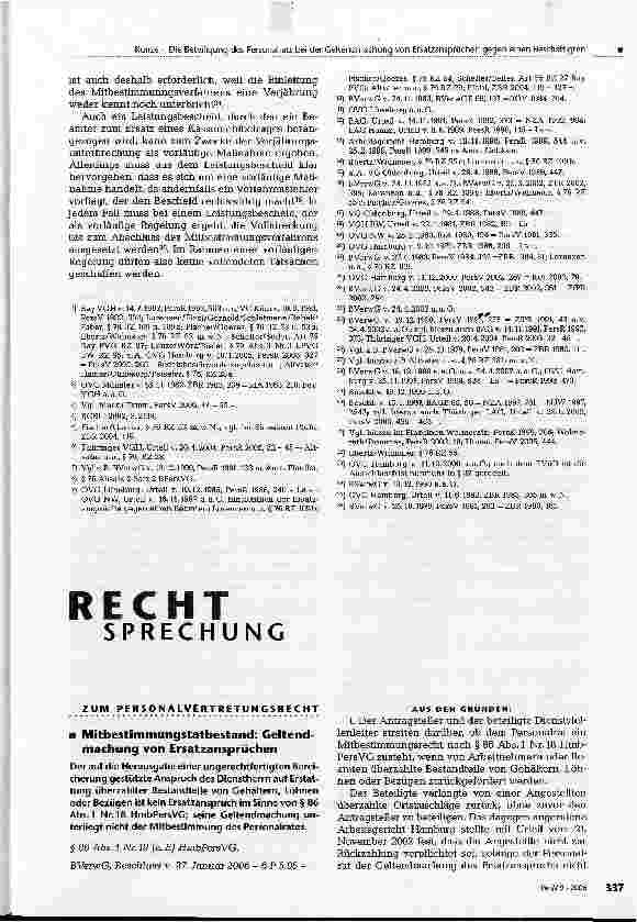 Vorschauseite 1: Mitbestimmungstatbestand: Geltendmachung von Ersatzansprüchen