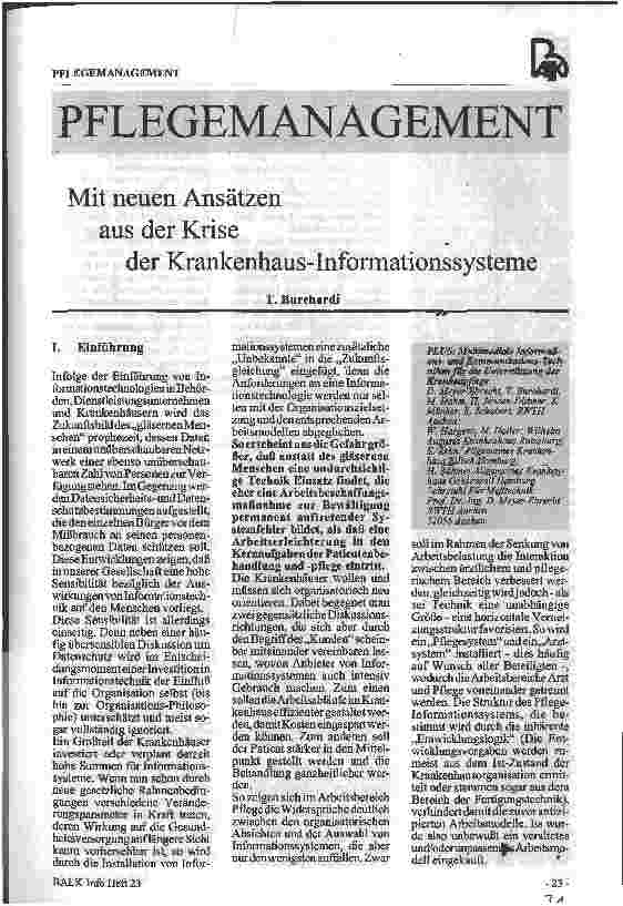 Vorschauseite 1: Mit neuen Ansätzen aus der Krise der Krankenhaus-Informationssysteme