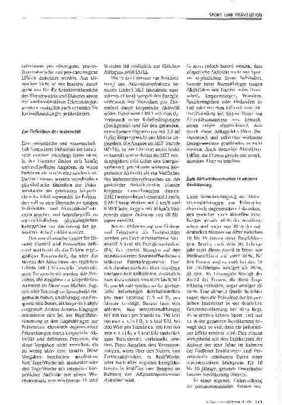 Vorschauseite 2: Risikofaktor Inaktivität