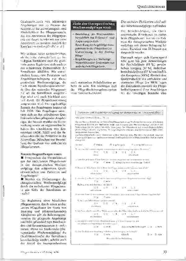 Vorschauseite 2: Therapeutische Wochenendpflege