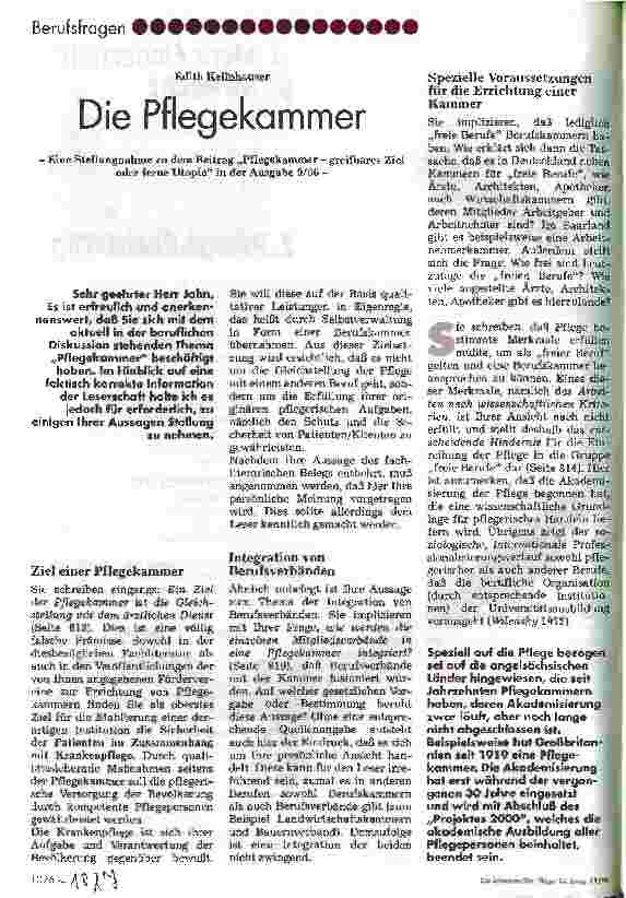 Vorschauseite 1: Die Pflegekammer