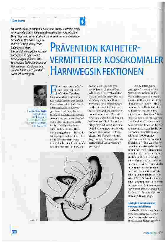 Vorschauseite 1: Prävention kathetervermittelter nosokomialer Harnwegsinfektionen