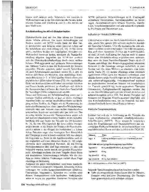 Vorschauseite 2: Therapie der Multiplen Sklerose 2007