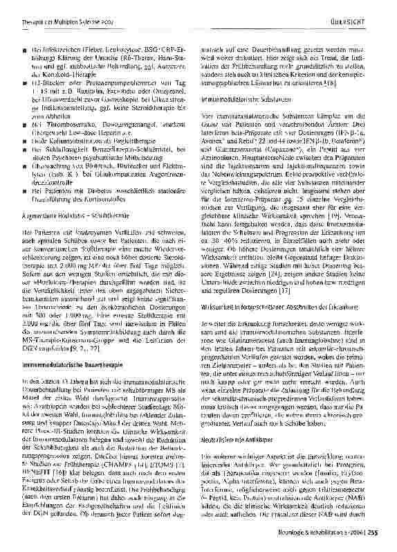 Vorschauseite 3: Therapie der Multiplen Sklerose 2007