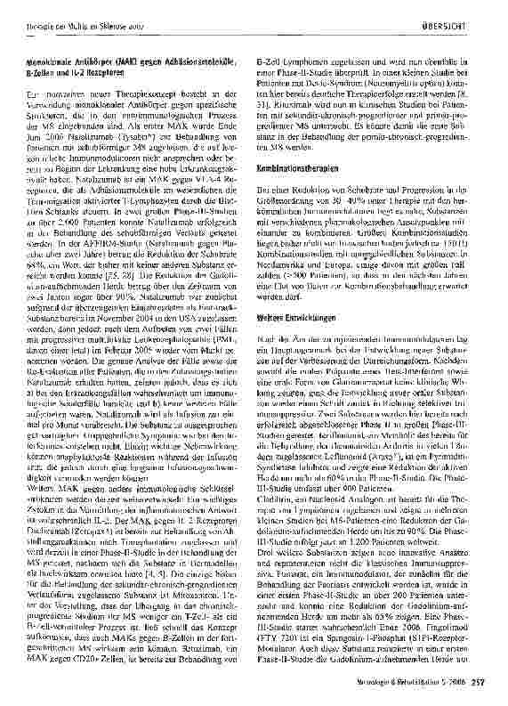 Vorschauseite 5: Therapie der Multiplen Sklerose 2007
